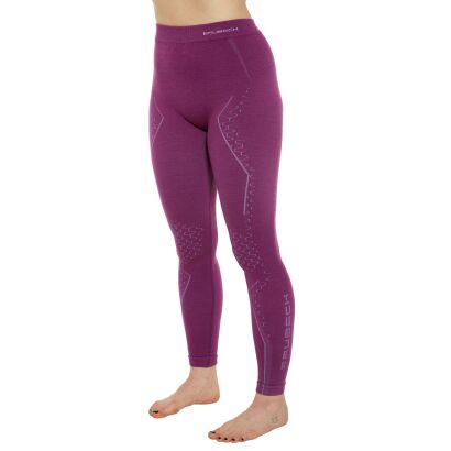 Spodnie Legginsy damskie BRUBECK EXTREME MERINO fuksja S