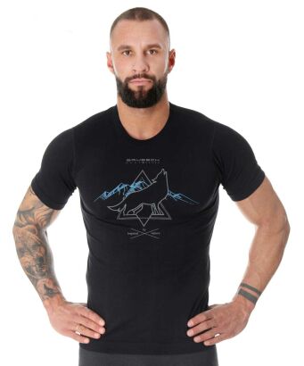 Koszulka termoaktywna Brubeck Active Wool czarna XXL