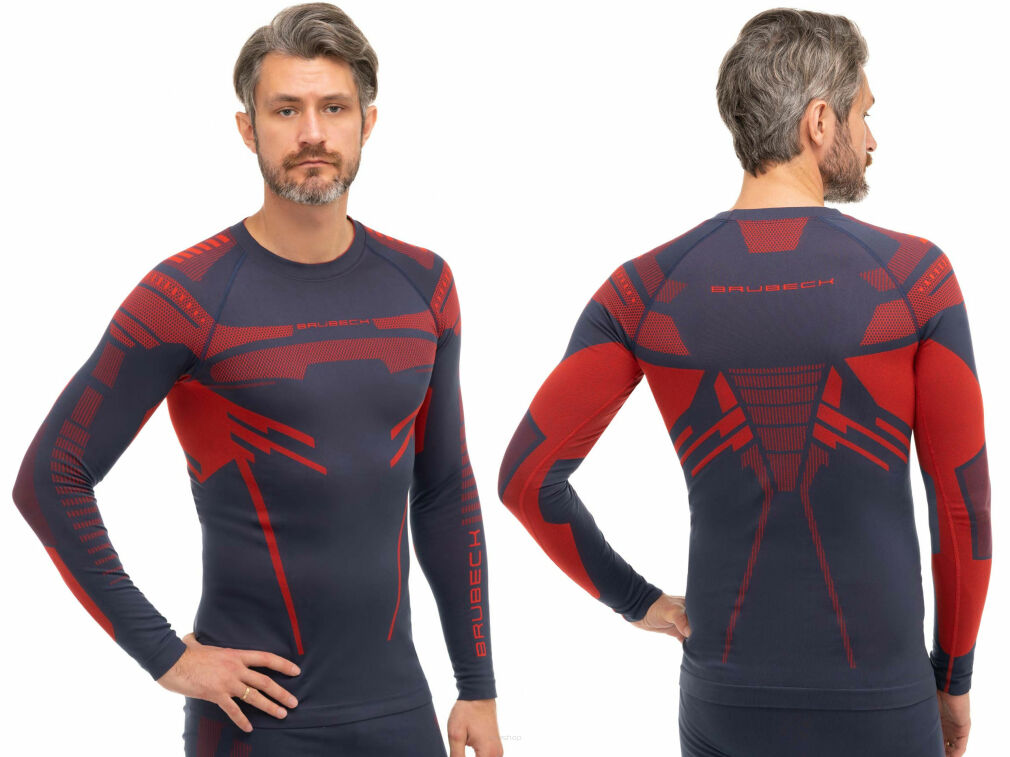 Bluza termoaktywna męska Brubeck Dry nieb/czer XXL