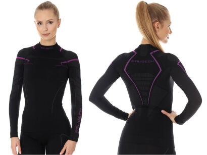 Bluza damska ciepła Brubeck THERMO czar/róż XS