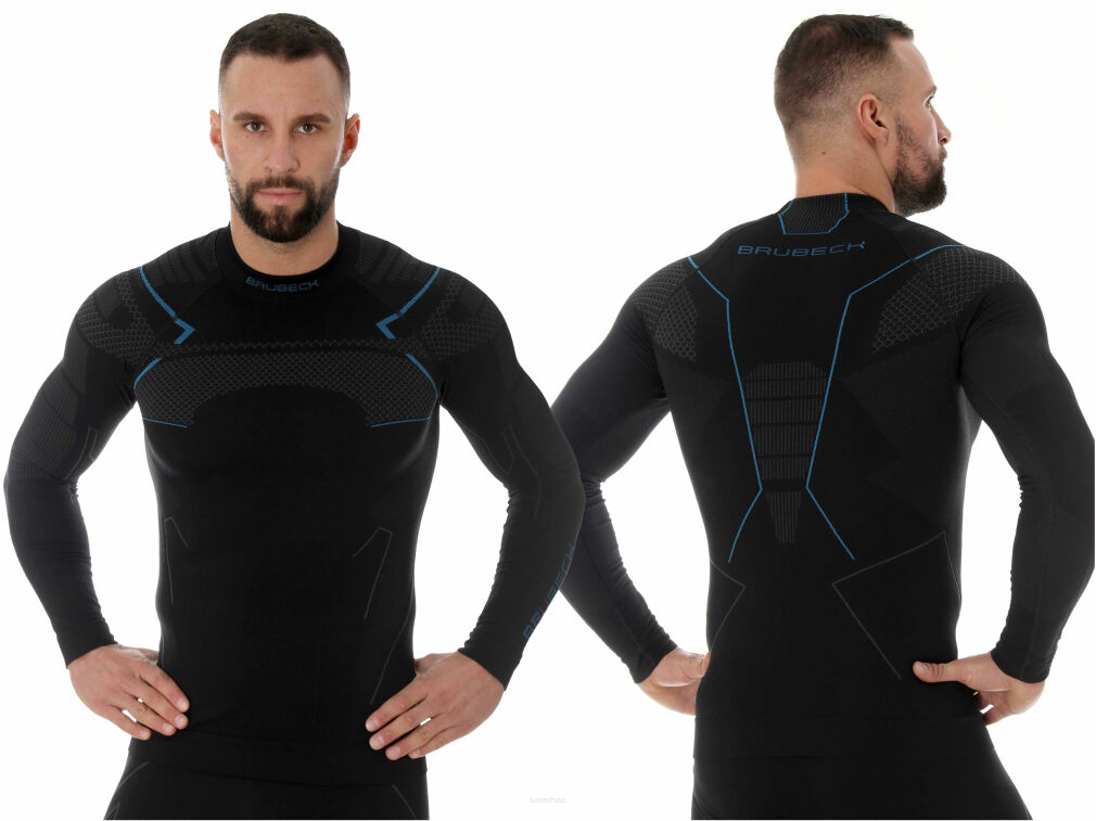 Bluza męska ciepła Brubeck THERMO czar/nieb XXL