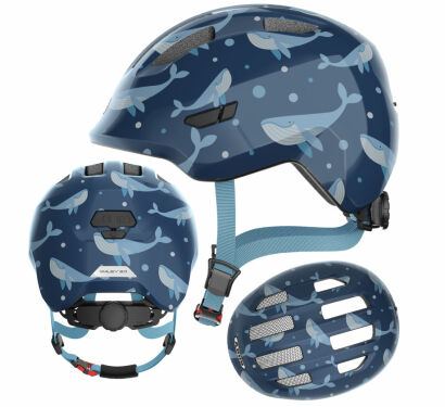 Kask rowerowy dziecięcy ABUS SMILEY 3.0 blue whale M (50-55cm)
