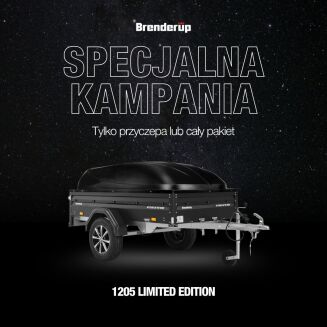 Przyczepa Brenderup 1205S uchył Limited Edition czarna + pokrywa ABS - 14