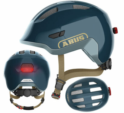 Kask rowerowy dziecięcy ABUS SMILEY 3.0 ACE LED royal blue M (50-55cm)