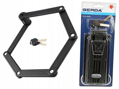 Zapięcie GERDA FOLD 840V składane czarne