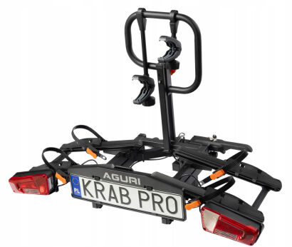 Platforma rowerowa na hak AGURI Krab PRO (na 2 rowery) black