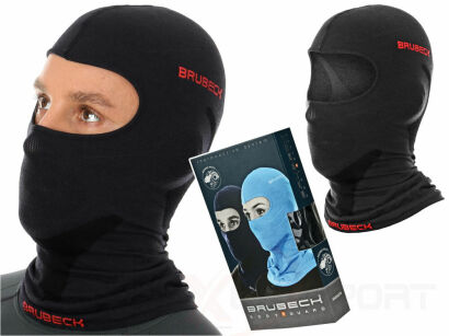 Kominiarka wełniana Merino Brubeck czarna L/XL