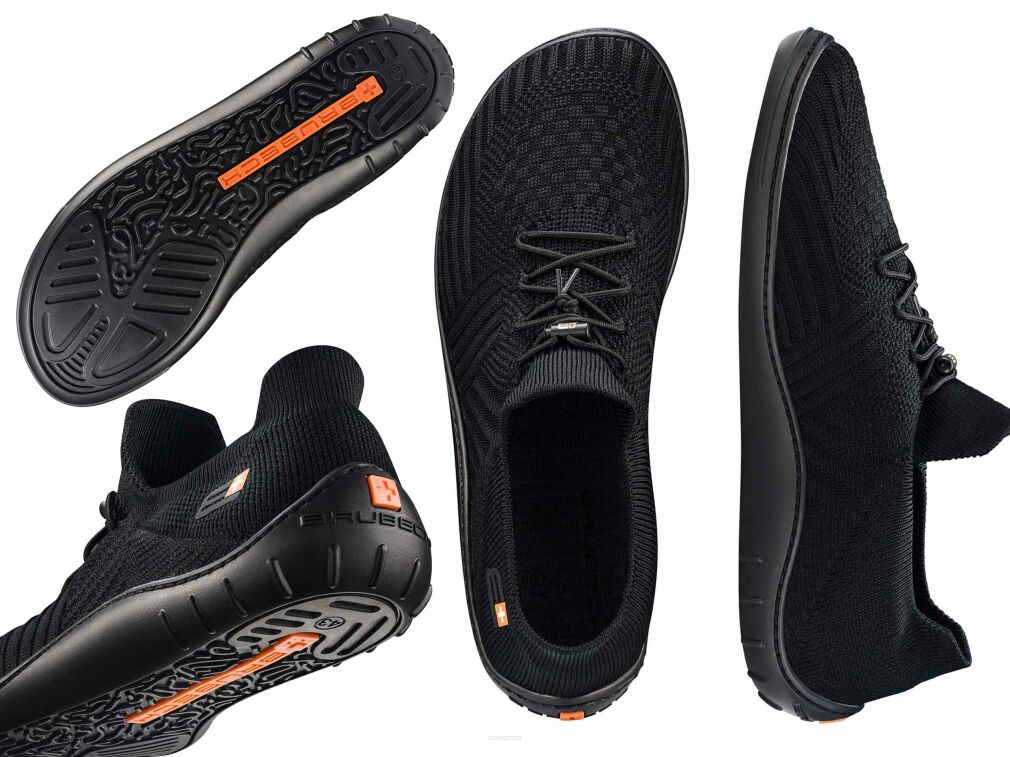 Buty sportowe męskie lekkie wygodne BRUBECK BAREFOOT Merino czarne 42
