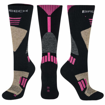 Skarpety wełniane Merino BRUBECK Ski Force cza/róż M/39-41