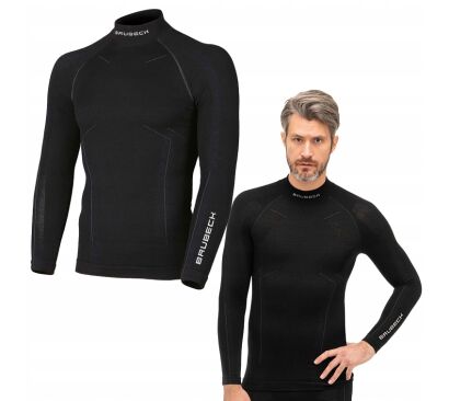 Termoaktywna BLUZA męska Brubeck Extreme Wool merino czarny XXL