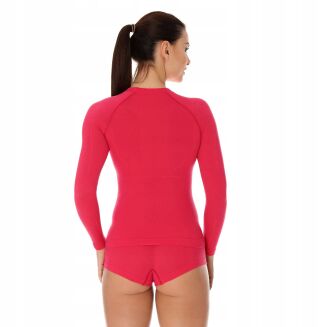 Koszulka damska BRUBECK ACTIVE WOOL malina M - 3