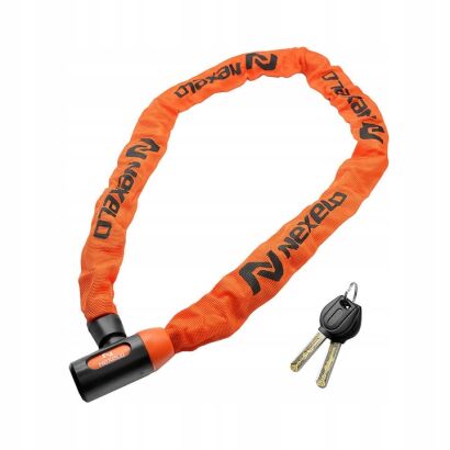 Zapięcie rowerowe blokada łańcuch na klucz 6x120 cm Orange L233786NEX