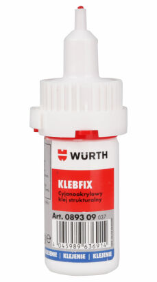 Klej WURTH superszybki KLEBFIX do metali, tworzyw, gumy 20G