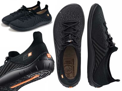 Buty sportowe damskie lekkie wygodne BRUBECK BAREFOOT Merino czarne 40