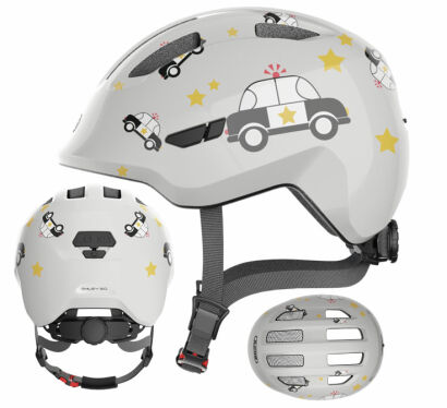 Kask rowerowy dziecięcy ABUS SMILEY 3.0 grey police M (50-55cm)