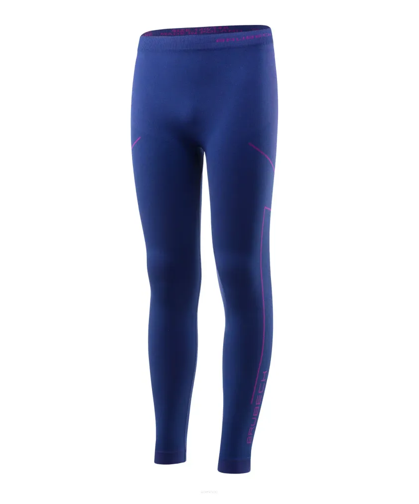 Spodnie dziecięce termoaktywne BRUBECK THERMO JUNIOR jeans/fiolet 128/134