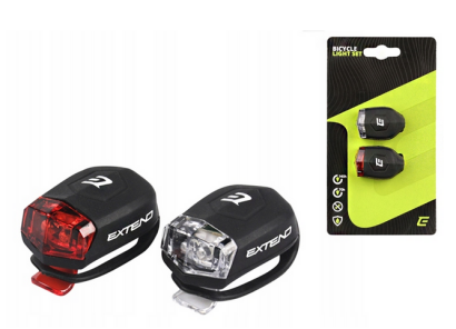ZESTAW LAMPEK ROWEROWYCH DEMA EXTEND FROGGIES  - BLACK