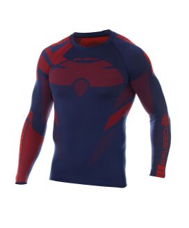 Bluza termoaktywna męska BRUBECK DRY granat/czerwony S - 3