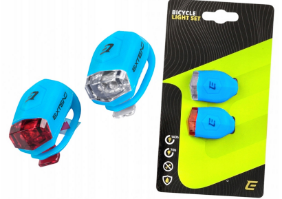 ZESTAW LAMPEK ROWEROWYCH DEMA EXTEND FROGGIES  - BLUE