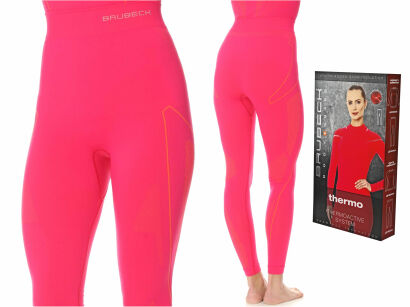 Spodnie getry damskie BRUBECK THERMO fuksja XS