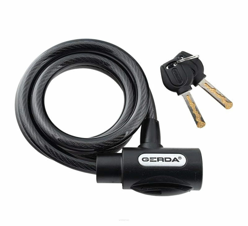 Zapięcie rowerowe GERDA FLEX 1200/8V linka na klucz