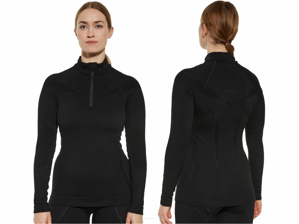Bluza damska Brubeck Extreme Merino czarna L
