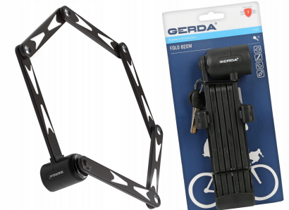Zapięcie rowerowe GERDA FOLD 820W składane czarne