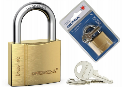 Kłódka pałąkowa mosiężna GERDA BRASS LINE KMZ S50