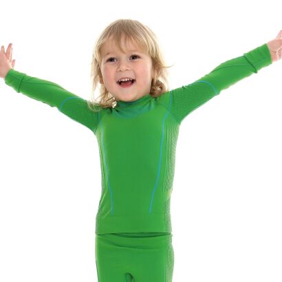 Bluza chłopięca BRUBECK THERMO KIDS zielona 104/110
