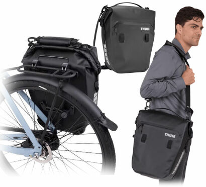 Sakwa rowerowa na bagaznik THULE Shield czarna 22L