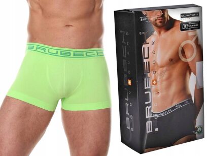 Bokserki męskie BRUBECK COMFORT shortbox zielone (BX10050) XXL