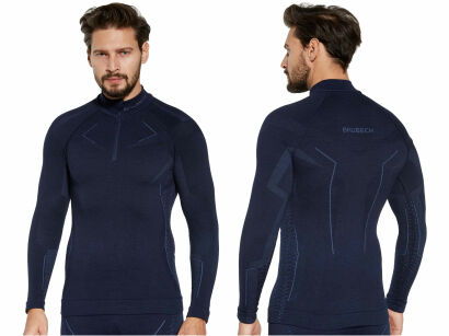 Koszulka męska BRUBECK Extreme merino granat M