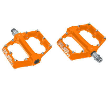 Pedały rowerowe Kellys FLAT 50 orange maszynowe