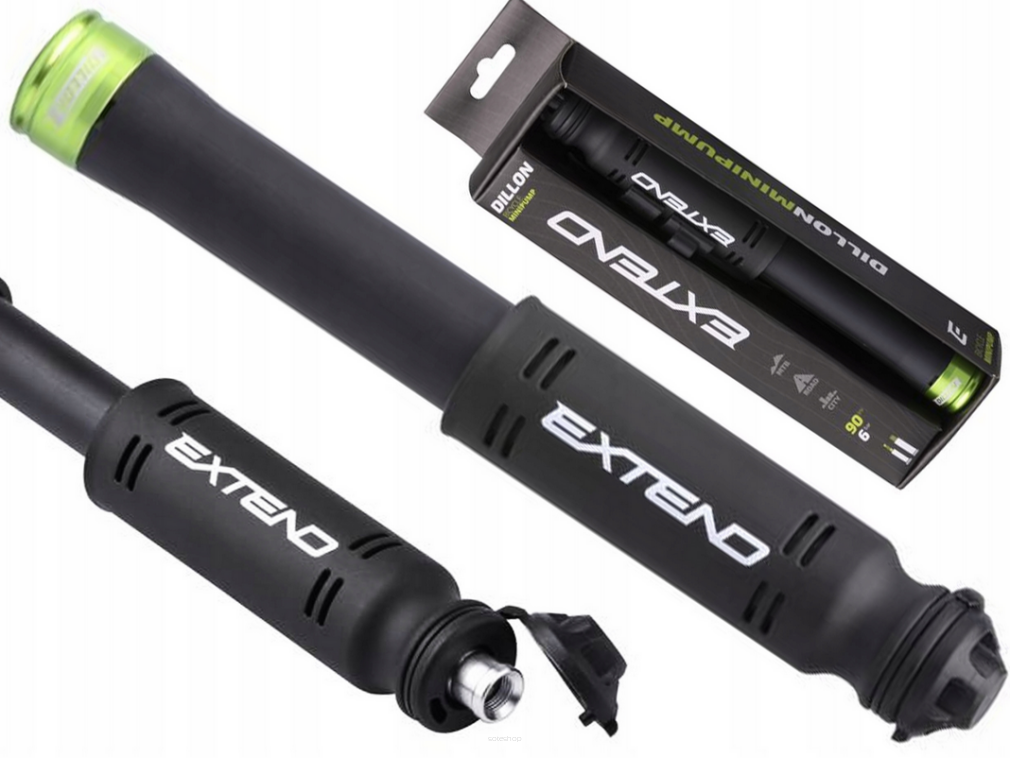 Mini pompka rowerowa Dema Extend DILLON AV/FV/DV black - green