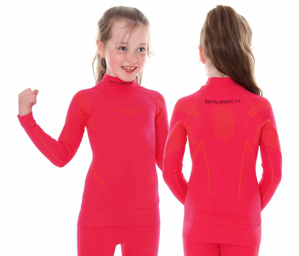 Bluza termoaktywna junior BRUBECK THERMO malina 128/134