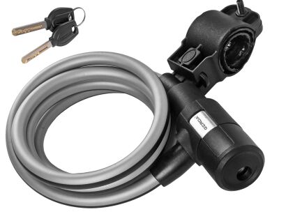 Zapięcie rowerowe GERDA Grey Flex 1000/10V szaro-czarne