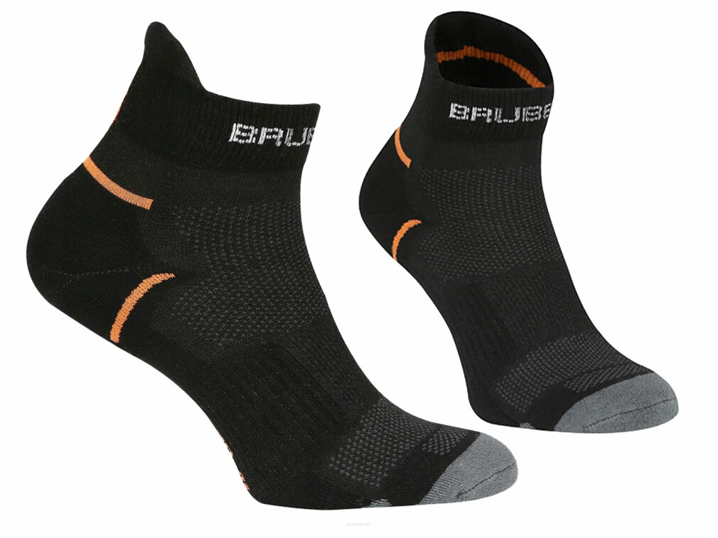 Skarpety BRUBECK Running Light z jonami srebra czarne L/42-44