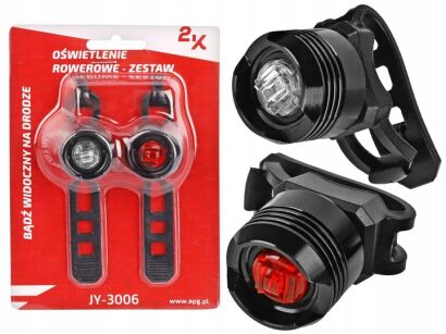 Zestaw lampek rowerowych na baterie JY-3006 LED