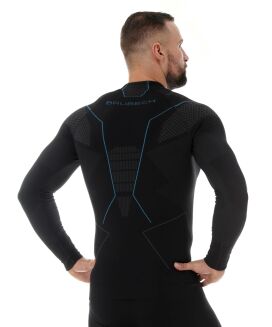 Bluza męska ciepła Brubeck THERMO czarno/niebieska S - 3