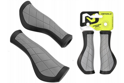 Chwyty kierownicy NEXELO ERGO 135mm czarno-szare