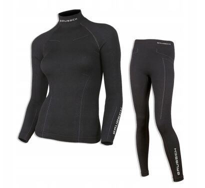 Komplet Bielizny damskiej termoaktywna Brubeck EXTREME WOOL czarny XL